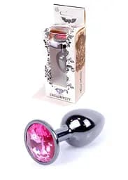 Анальная пробка Jewellery Dark Silver PLUG Pink Boss Series 64-00026 101631