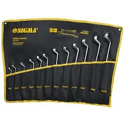 Ключи накидные Sigma 12 шт 6-32 мм CrV satine (тк. чехол) (6010061)