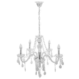 Люстра свічка Brille підвісна кришталева E14 40W WH (BCL-686S/5)