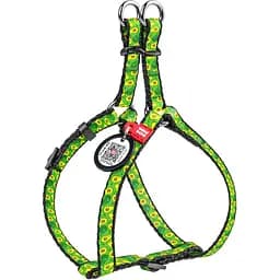 Шлея для собак Waudog Nylon Авокадо, анатомічна, з QR паспортом, 28-40х1 см, зелена (5264)