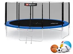 Батут Hop-Sport 16ft (488см) синій із зовнішньою сіткою - мініатюра 2