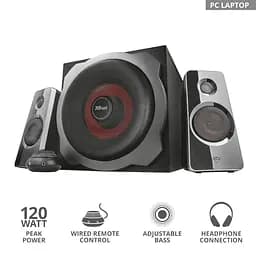 Trust Акустична система (Колонки) 2.1 GXT 38 Tytan Ultimate Bass Speaker Set BLACK - мініатюра 8
