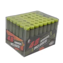 Игрушечные поролоновые снаряды FJ8031 48 шт Зеленого цвета, в коробке 10,5*7,8*7см (6990410411517)