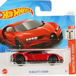 Базова машинка Hot Wheels Quarter Mile Heroes 16 Bugatti Chiron червона (5785) 