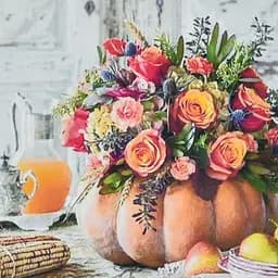 Алмазная мозаика Осенняя композиция HEE13818 30x30 cм