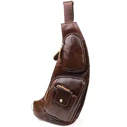 Чоловіча сумка з великою кількістю кишень із натуральної шкіри Vintage 15,5х39х6 см sum0027484