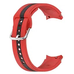 Ремінець для Samsung Galaxy Watch 5 Pro 45mm - червоно-чорний ширина кріплення 20мм силікон Watchbands D2 (W16-7WB67753177) - мініатюра 3