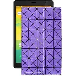 Чехол StatusCASE из экокожи для планшета Prestigio Node A8 3G PMT4208 Фиолетовый ромб
