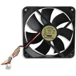 Вентилятор 120 мм Gembird чорний 120х120х25 мм 2000 об/хв 35 дБ 3-pin кульковий підшипник (Fancase3/BALL)