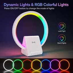 Бездротова зарядка WiWU WI-W021 4в1 15W з Bluetooth колонкою, RGB підсвічуванням та FM радіо - мініатюра 5