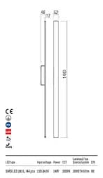 Бра вуличне REFLEXA AP LED SMD 24W IP54 DG 3000K(4.1.2) Redo 90433 - мініатюра 3
