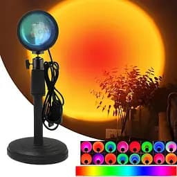 Лампа проекційна з ефектом заходу сонця від павербанку Atmosphere Sunset Lamp