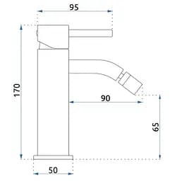 Змішувач для біде Rea Lungo (Rea-B4701) білий - мініатюра 5