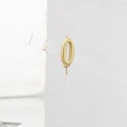 Свічка цифра 0 золото No name ATS4897 Золотий (2000989574859)