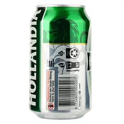 Пиво Hollandia, світле, фільтроване, 4,7%, з/б, 0,33 л - мініатюра 2