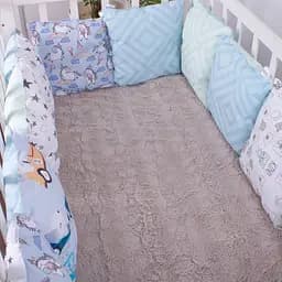 Подушки-борти MirSon Kids Time 18-100 Mint time блакитні 12 шт. - мініатюра 3