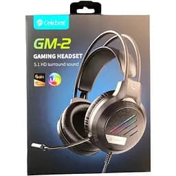Навушники повнорозмірні Celebrat GM-2 GAMING LED підсвічування ігрове
