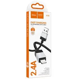 Дата кабель Hoco X110 Honorific USB to Lightning 2.4A 1 м Black - мініатюра 5