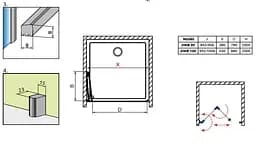 Душові двері Radaway Arta DWB 90 см 386151-03-01L - мініатюра 5