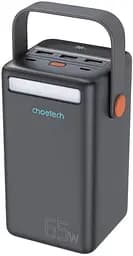 УМБ Choetech 50000mAh, PD3.0 65W USB-C, QC3.0, 3хUSB-A 18W, mirco USB, Li-pol LED Light, чорна - мініатюра 2