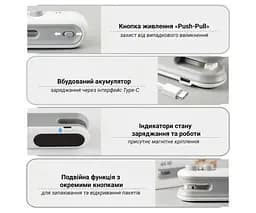 Запаювач пакетів 2-в-1 з різаком, акумуляторний, чорно-синій - мініатюра 3