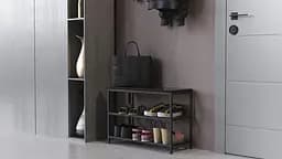 Банкетка універсальна Ferrum-decor Слайм 45x63x26 чорний ДСП Венге 16мм (FRD-105512) - мініатюра 4
