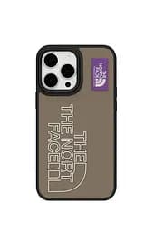 Чехол The North Face для iPhone 15 Plus - черный матовый с принтом логотипа