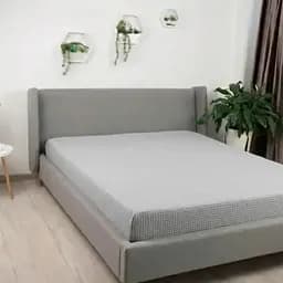 Простирадло Бамбук Світло-сіре м'яке завдовжки 2,00 × 2,30 м для двоспального різання