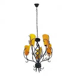 Люстра підвісна Brille кантрі E27 60W BK (BKL-223S/5)