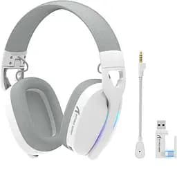 ATTACK SHARK L90 Легкая беспроводная игровая гарнитура BT/2.4G/ 40 мм динамики, Белые