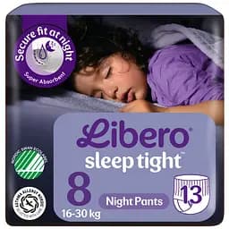 Подгузники-трусики Libero Sleep Tight 8 (16-30 кг), 13 шт.