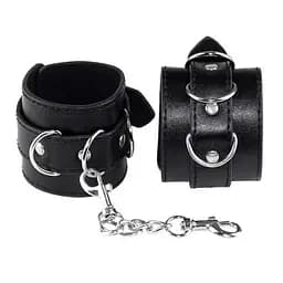 Елегантні шкіряні наручники BDSM чарівність та контроль One size Чорний K000315