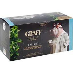 Чай чорний байховий Graff Earl Grey з ароматом бергамоту 36 г (20 шт. X 1.8 г)