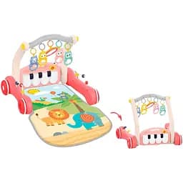 Дитячі ходунки-каталка-трансформер Limo Toy з килимком, брязкальцями та піаніно, рожеві