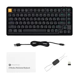 Keychron Клавіатура механічна J1 82Key, K pro Red, WL/BT/USB-A, QMK, Hot-swap, EN/UKR, RGB, чорний - мініатюра 2