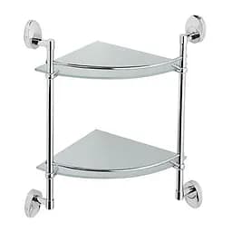 Полка стеклянная угловая 2-ярусная ZERIX LR3307-2 (LL1436)