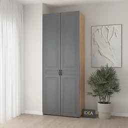 Шафа для одягу з двома штангами С-7.2 Дуб крафт/Асфальт Idea