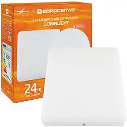 Світильник точковий накладний Євросвітло 24Вт квадрат LED-SS-170-24 6400К без рамки (57965)