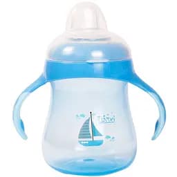 Поильник-непроливайка Lindo с силиконовым носиком 6+ мес. 250 мл синий (LI 711 сын)