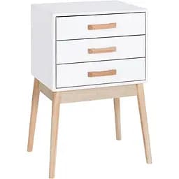 Тумба прикроватная Chomik Avesta с тремя ящиками в скандинавском стиле