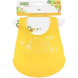 Нагрудник силіконовий Baby Team жовтий  (6591) - мініатюра 2
