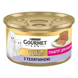 Упаковка вологого корму для кошенят Gourmet Gold Паштет з телятиною 1.02 кг (85 г x 12 шт.) - мініатюра 3