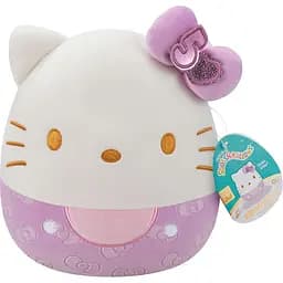 М'яка іграшка Squishmallows Hello Kitty Хеллоу Кітті в пурпуровому 20 см (SQSN00499) - мініатюра 7