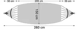 Гамак подвійний Kinderkraft Eden Curacao 260x150 см - мініатюра 7