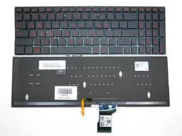 Клавіатура для ASUS N501, N501J, N501JW, N501V, N501VW, N501JM, Q551, Q551L, Q551LB, Q551LN (RU Black з підсвічуванням). Оригінал.