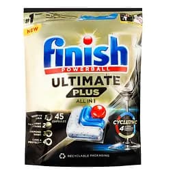 Набір капсули для посудомийних машин Finish Ultimate Plus All in 1, 45 шт. + плямовивідник рідкий Vanish Oxi Action 1 л - мініатюра 2