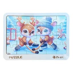 Новорічний пазл-вкладиш "Оленятка" Vladico 3240-19-005, 16х22 см