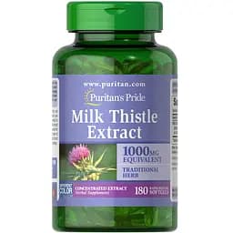 Натуральная добавка Puritan's Pride Milk Thistle 4:1 Extract 1000 mg 180 капсул