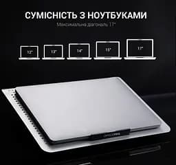 Охолоджувальна підставка для ноутбука до 17 дюймів OfficePro OPCP-620 2xUSB 6xfans - мініатюра 6