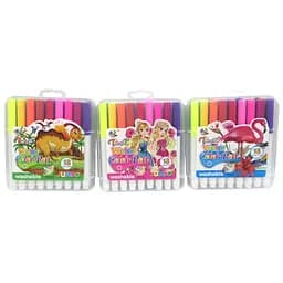 Фломастери із м’яким пензлем 18 кольорів, змивні, 14.5 см